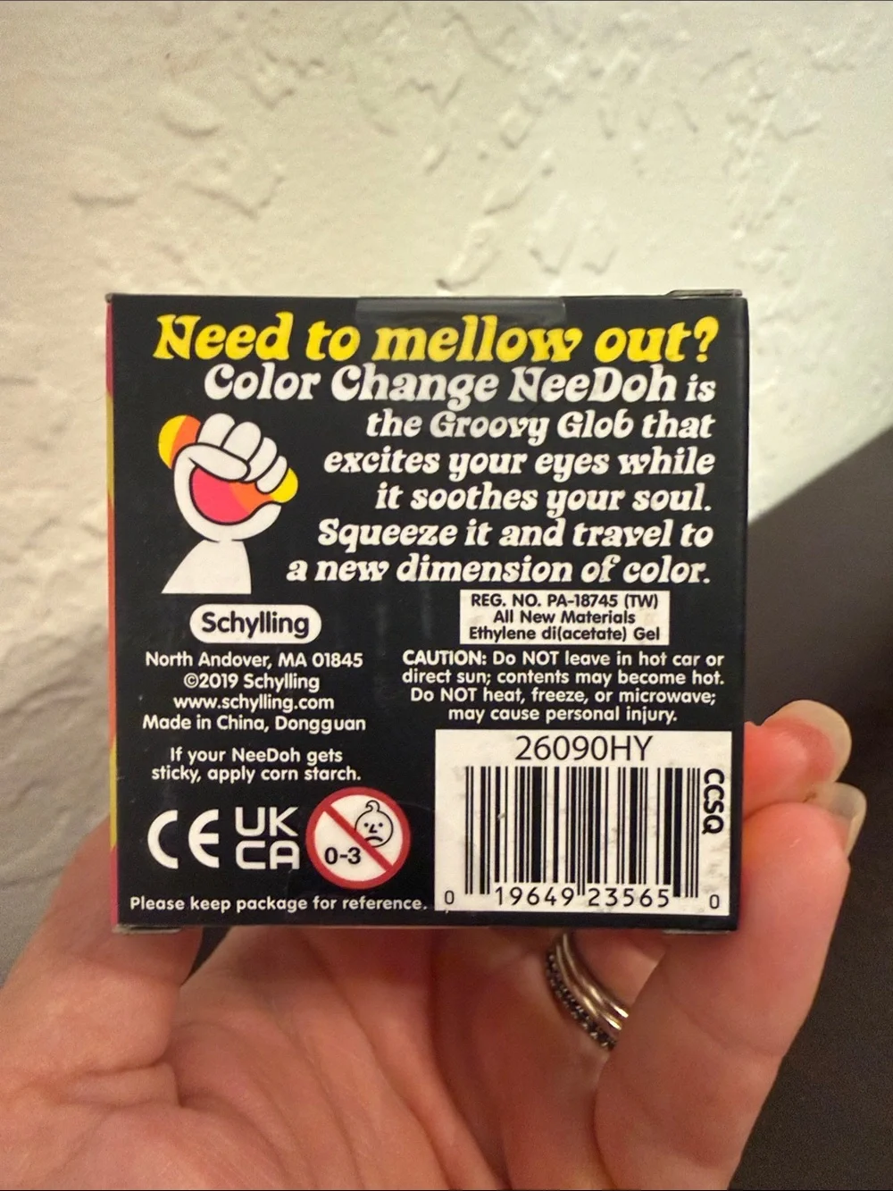 Needoh Color Change - Yellow changes to orange when squeezed